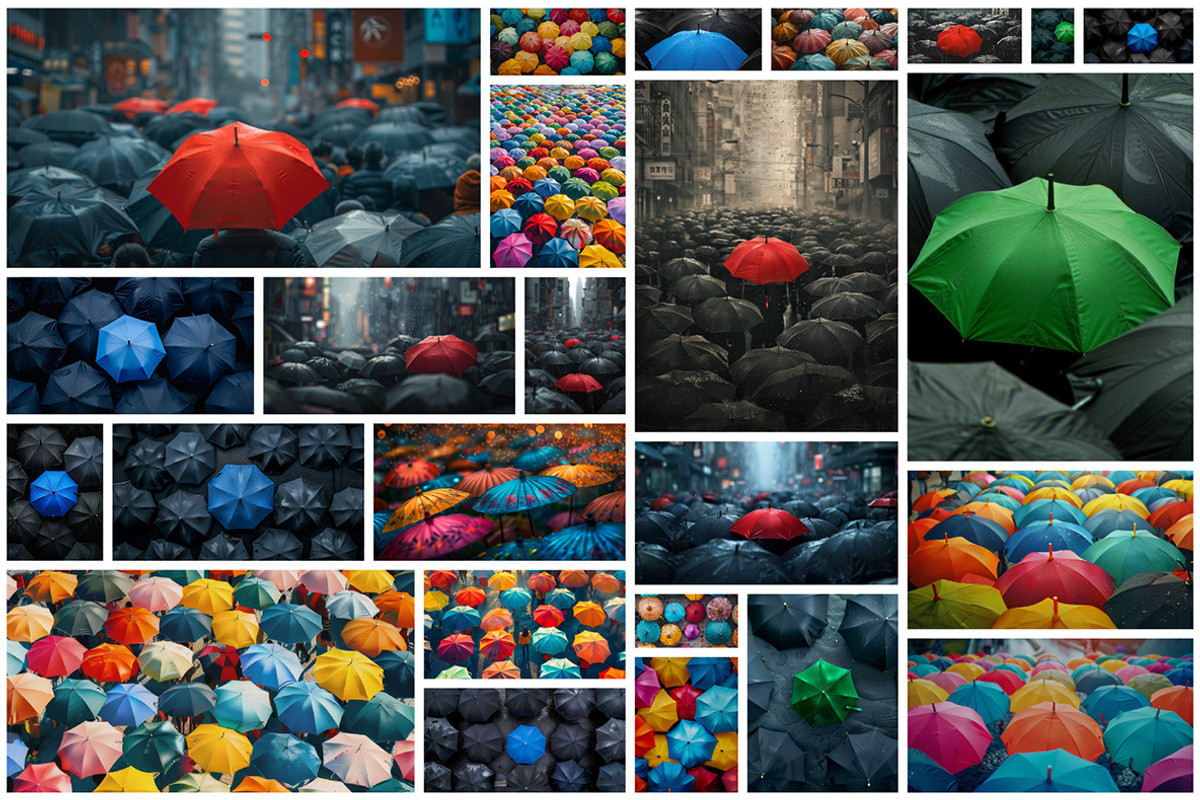 116 Umbrellas, a Background Photo by Handmadefont (Photo 4 of 14)