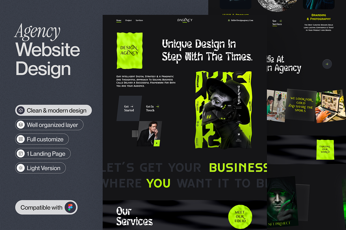 Agency Landing Page, a Websites & App Template by sajon.co