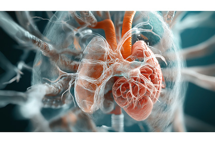 A detailed anatomical image of the, an Object Illustration by Sergey Kotenev
