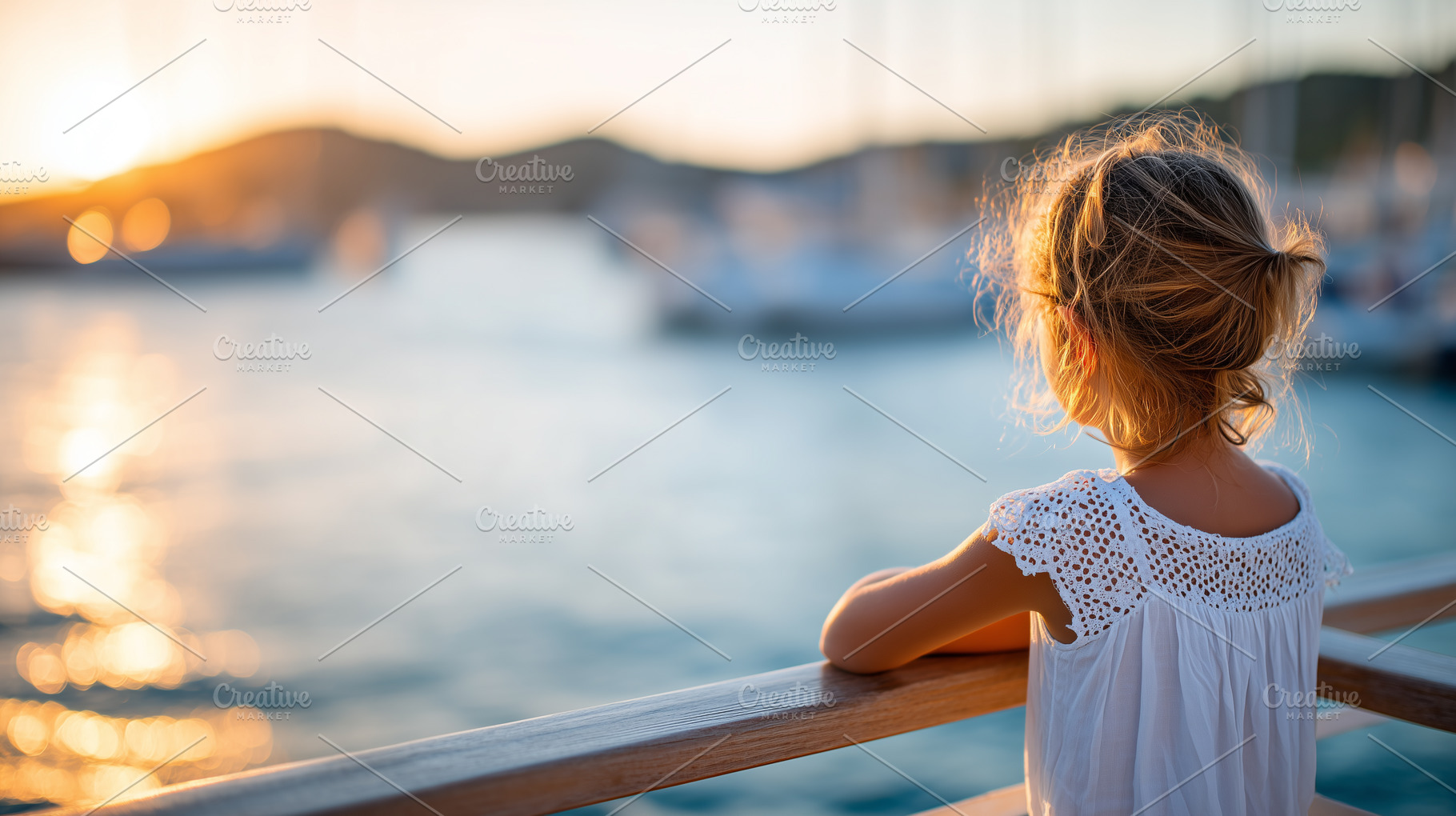 Little girl watching sunset, a Person Photo by MistyDay