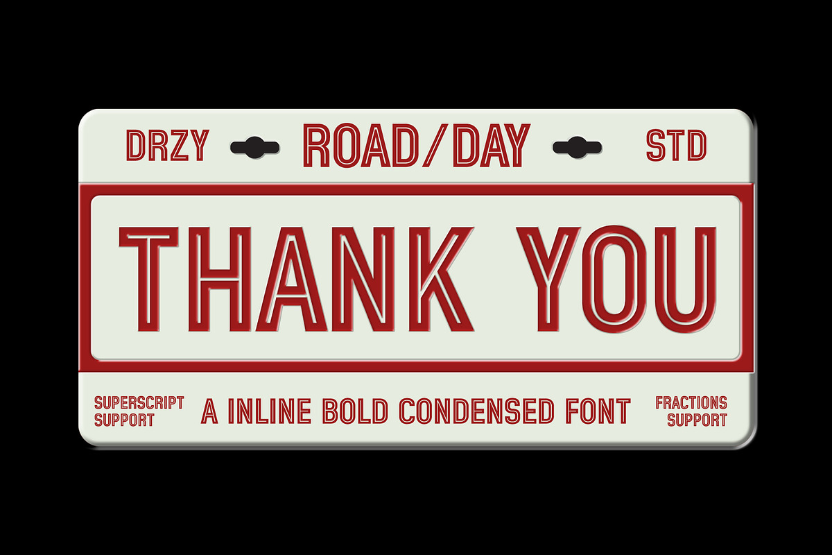 Roadbay - Inline Bold Condensed Font, a Sans Serif Font by Drizy (Photo 10 of 10)