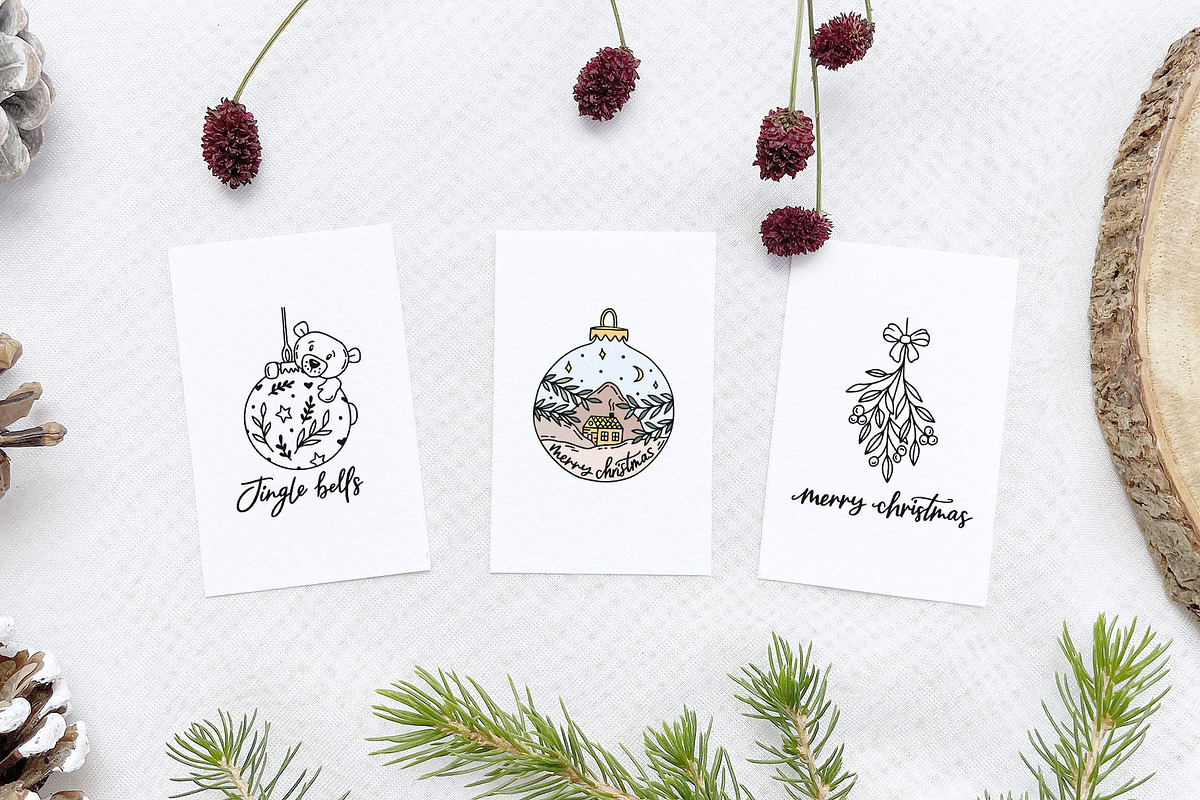 Christmas Cards, Quotes & Wreaths, an Illustration by Michèle Kae (Photo 4 of 9)