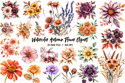 Watercolor Autumn Flower Clipart, an Illustration by Libby Wishes (Thumbnail 1 of 5)