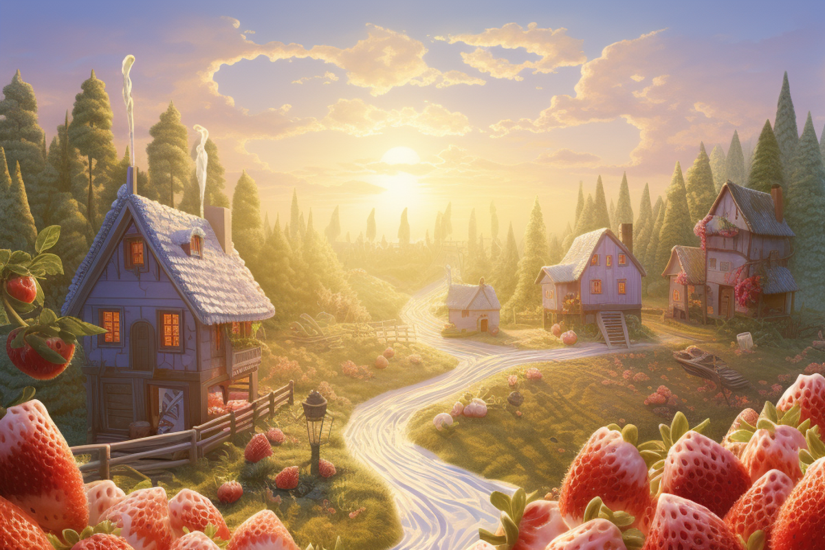 Ice Cream Strawberries Dreamy World, a Background Graphic by Printable Treasure (Photo 4 of 4)