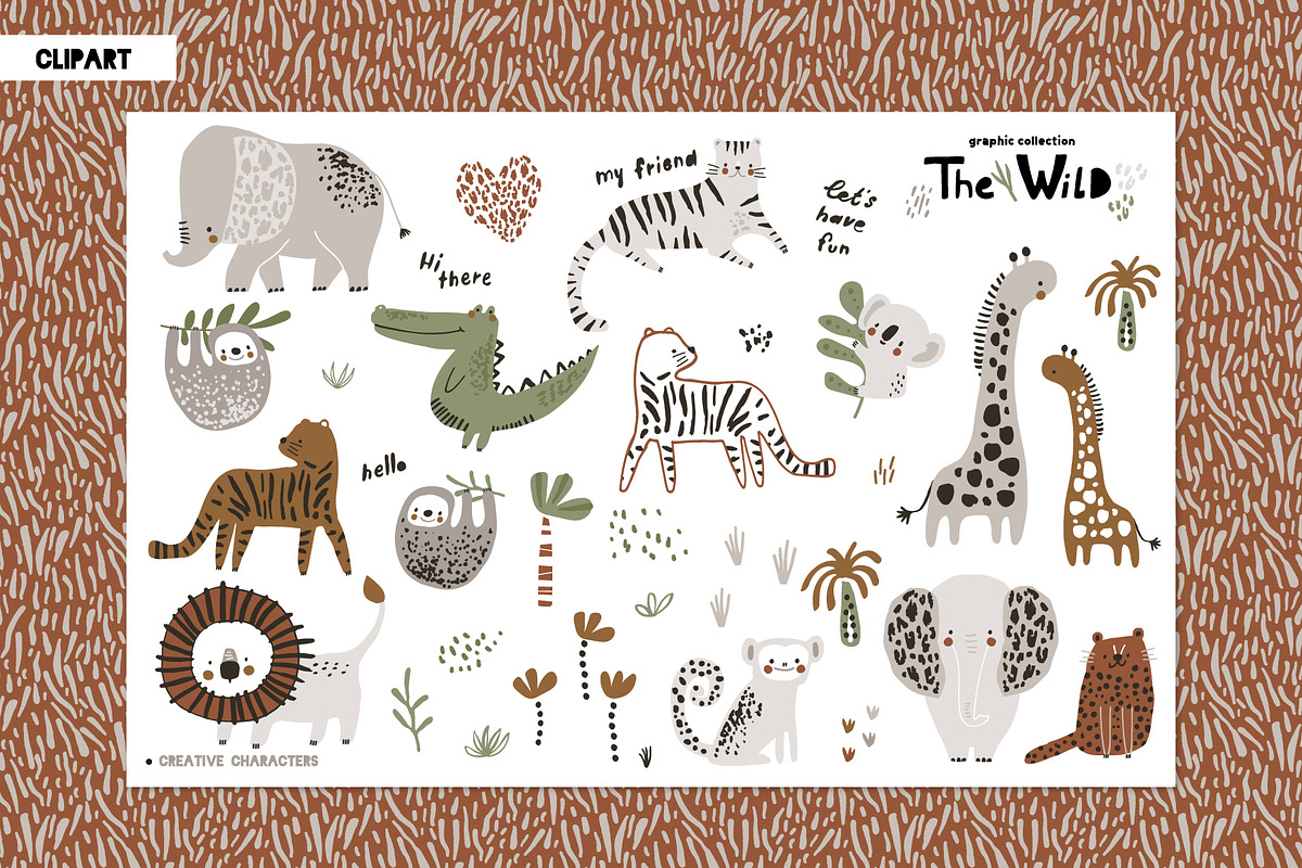 The WILD kids graphic collection, a Pattern Graphic by solmariart (Photo 6 of 8)
