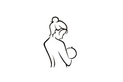 Mom Baby Breastfeeding Nursing Logo, a Branding & Logo Template by Enola99d (Thumbnail 2 of 2)