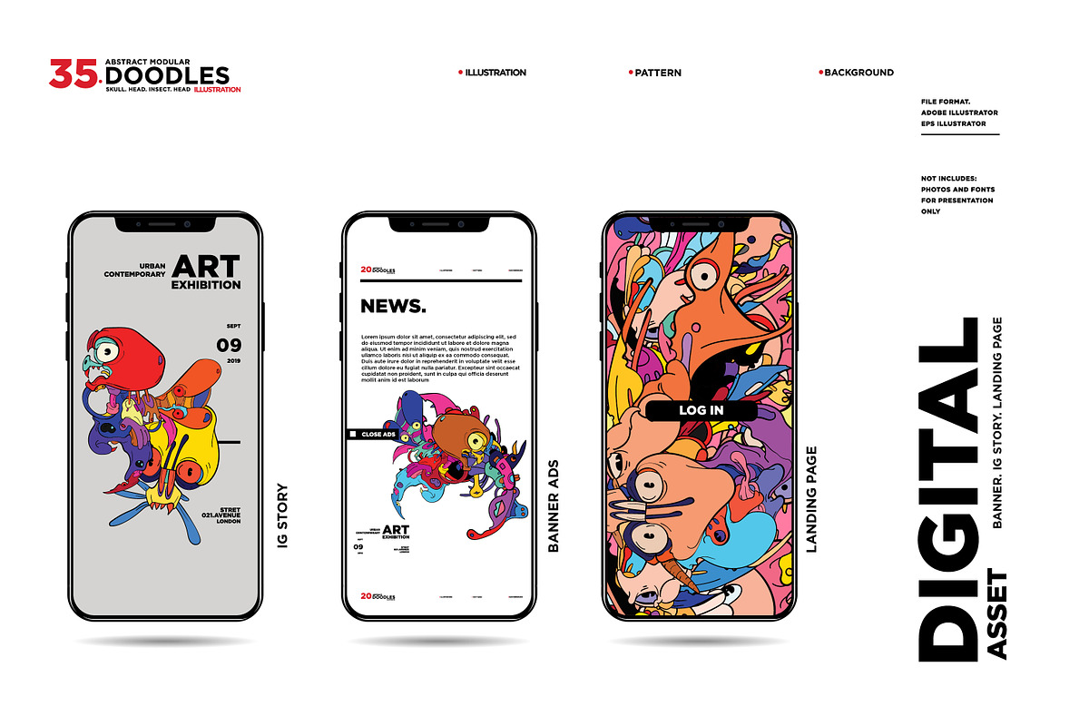 35 Abstract Doodle Illustrations, an Illustration by singpentinkhappy (Photo 4 of 11)