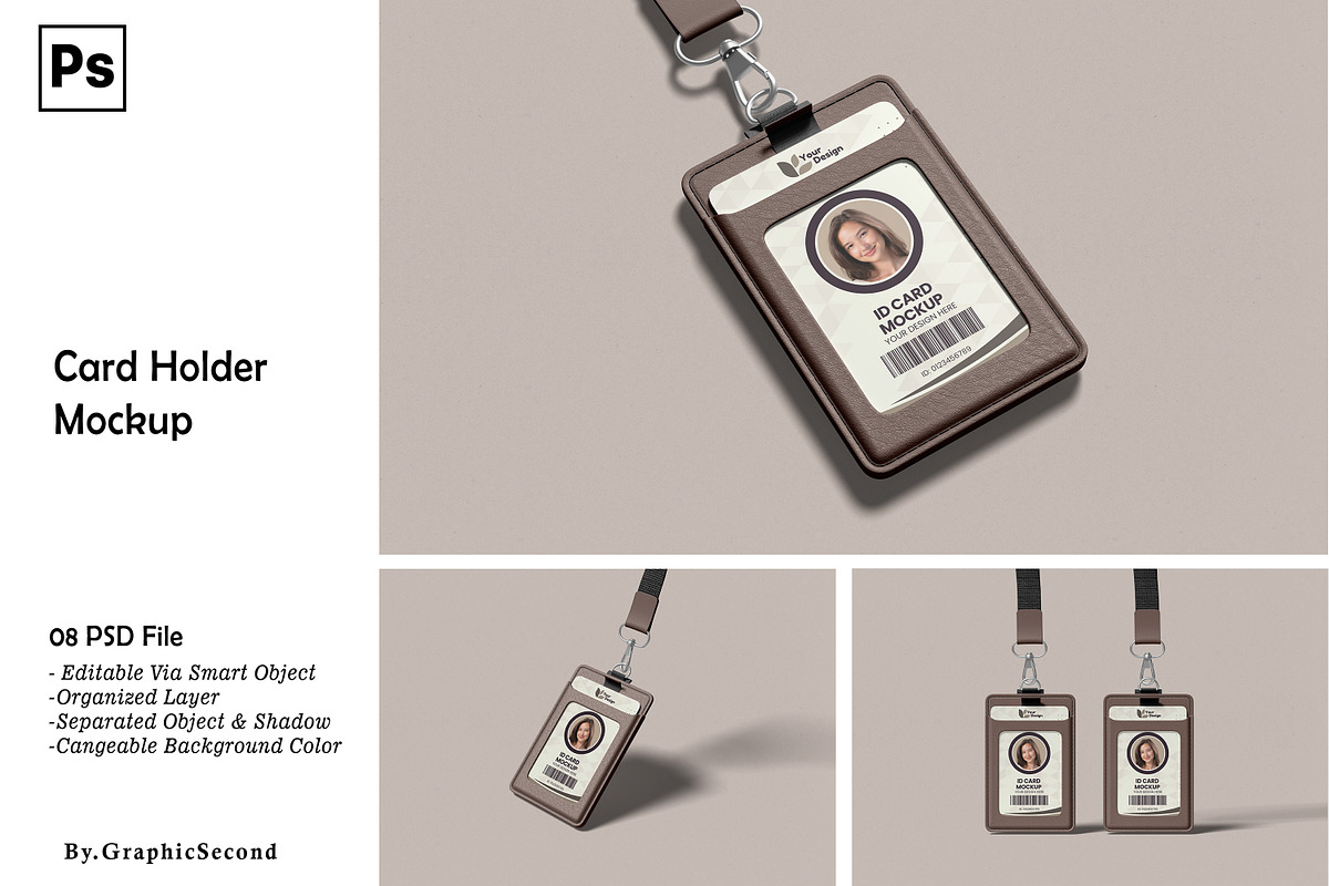Card Holder Mockup, a Product Mockup by graphicsecond (Photo 1 of 9)