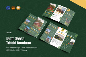 Farm House Trifold Brochure, a Brochure Template by Esensifiksi.studio