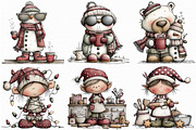 Quirky Christmas Clipart, an Illustration by Libby Wishes (Thumbnail 2 of 8)