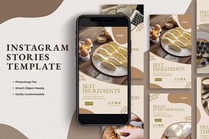 Soft Milk Bread Instagram Stories, a Social Media Template by Xtrahive