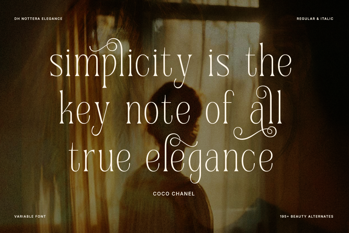 Dh Nottera Elegance - 7 Fashion Font, a Serif Font by Dharmas Foundry (Photo 7 of 17)