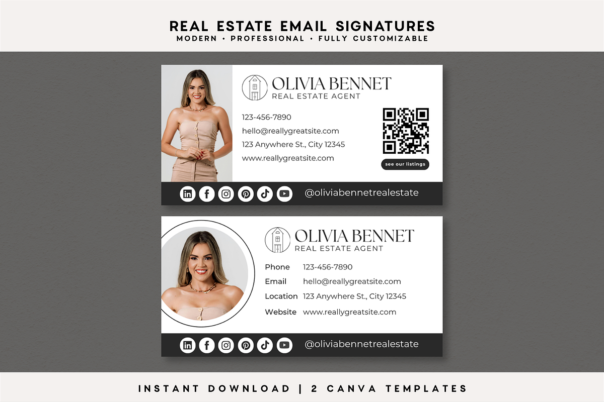 Real Estate Email Signature Template, an Email Template by BrandhavenStudio (Photo 1 of 11)