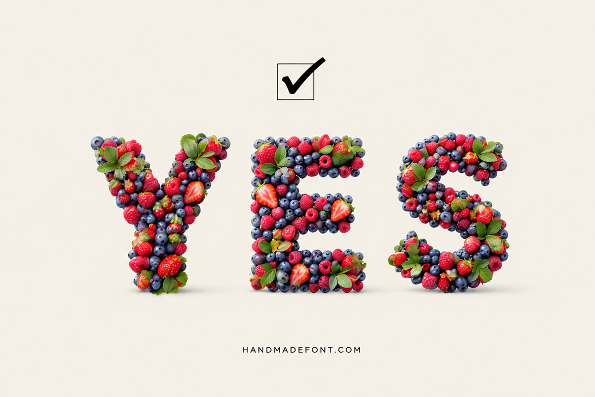 Summer Berries Font, a Sans Serif Font by Handmadefont (Photo 3 of 17)