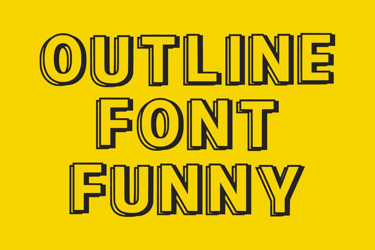 SUPER BURGER  DOUBLE OUTLINE FONT, a Handwritten Font by Fourteen Letter (Photo 7 of 8)