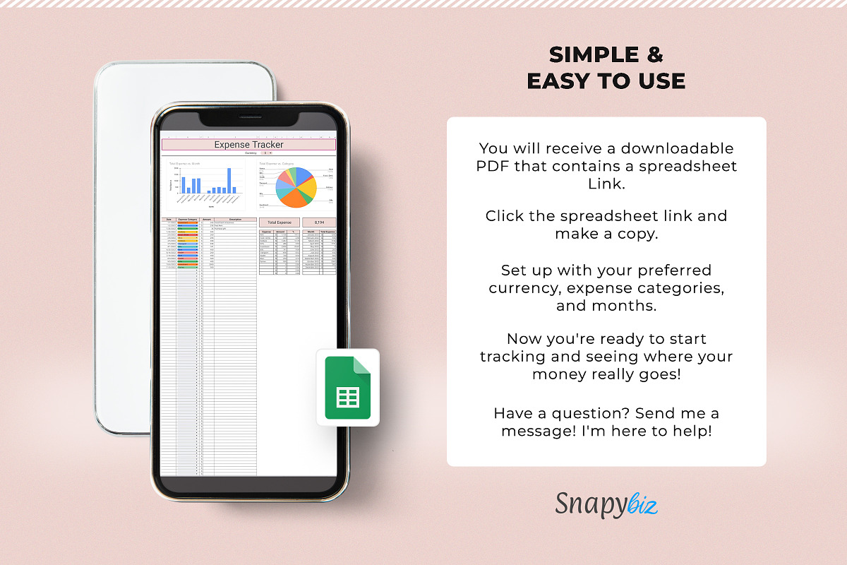 Income - Expense Tracker Spreadsheet, a Templates & Theme by Snapybiz (Photo 3 of 10)