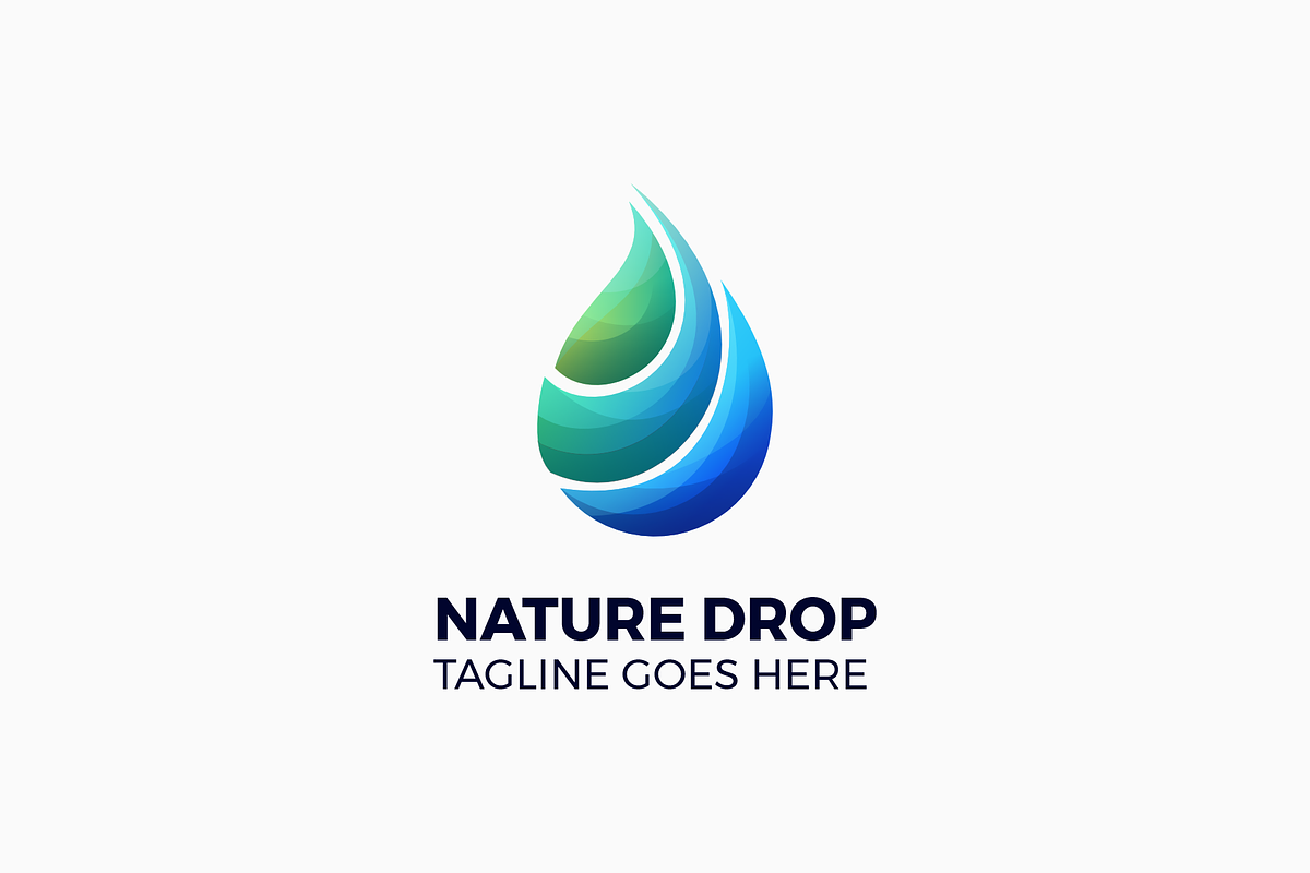 Nature Drop Gradient Colorful Logo, a Branding & Logo Template by Artnivora.Std