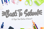 Back To School - Outline & Inline, a Handwritten Font by NJ Studio (Thumbnail 1 of 10)