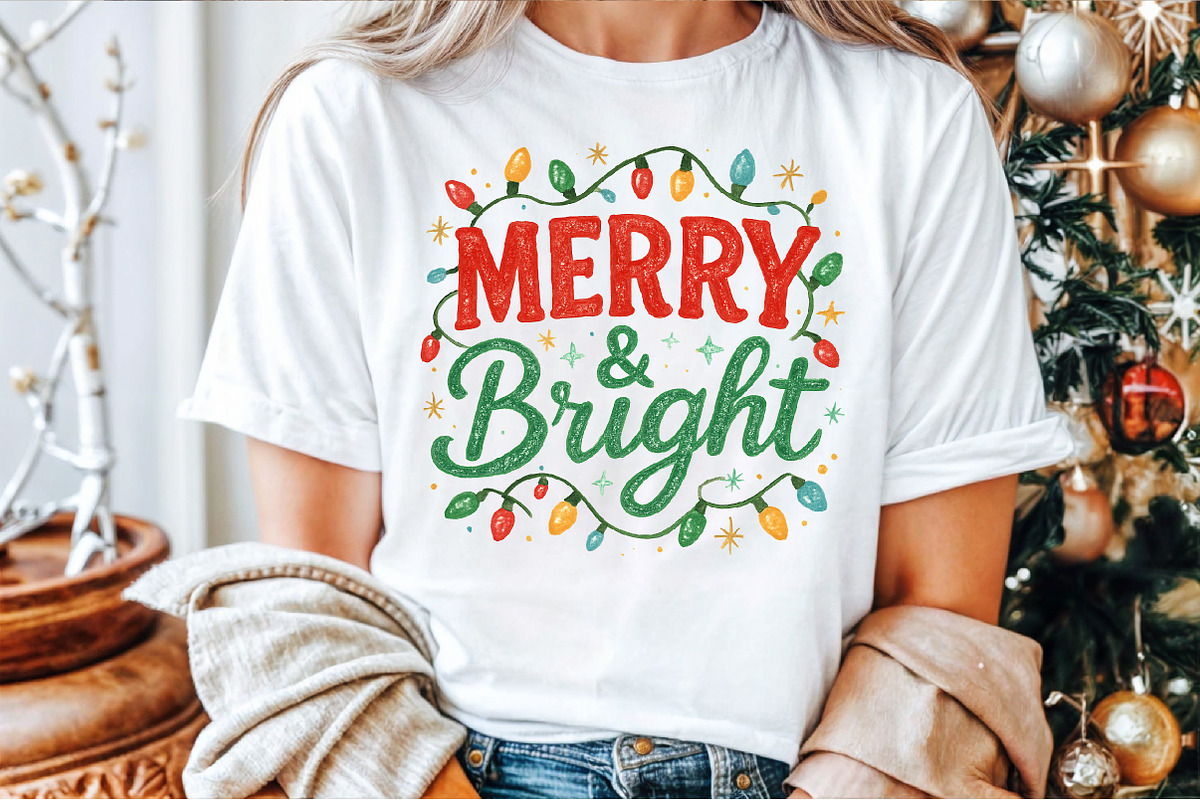 Merry and Bright Png Christmas Png, an Illustration by Sublimation Artist (Photo 7 of 9)