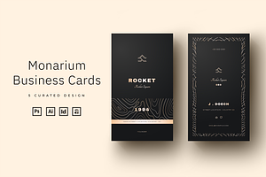 Monarium - Dark Gold Business Cards, a Business Card Template by Ctrl space studio