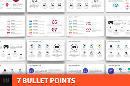 7 Bullet Points PowerPoint Templates