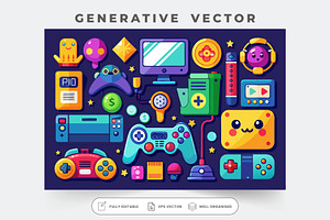 Vibrant collection of devices, gamin, a Graphic by SouravDesign