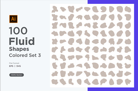 Blobs Fluid Shape 100 Set V 3, an Object Graphic by shahsoft