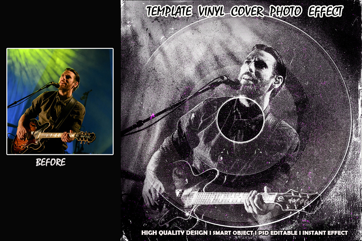 Template Vinyl Cover Photo Effect, an Action Add-On by 3d_model_tifotizi