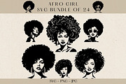 Afro Girl SVG Bundle of 24 Files, a Person Illustration by VectorMarketplace (Thumbnail 1 of 9)