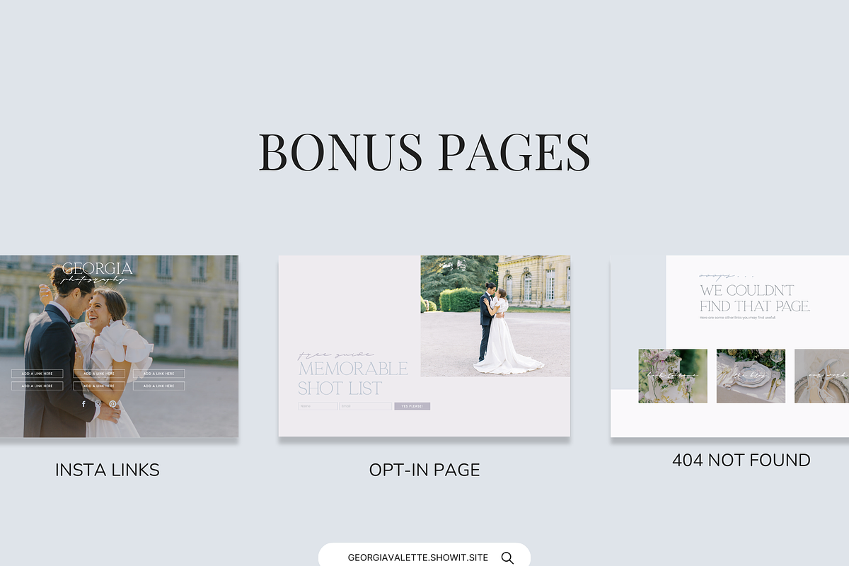 Wedding Photographer Showit Template, an App Template by Styled Web Shop (Photo 13 of 16)