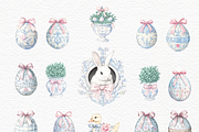 Chinoiserie easter eggs clipart., a Seasonal Illustration by Invite to Clipart (Thumbnail 4 of 6)