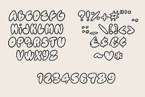 NOPPO Hand-drawn Bubbly Typeface