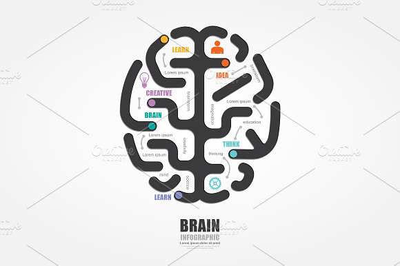 Infographics Vector Brain Design preview 3