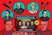 Hysterical Figures (Comedians), an Illustration by Vectory by BSC (Thumbnail 1 of 3)