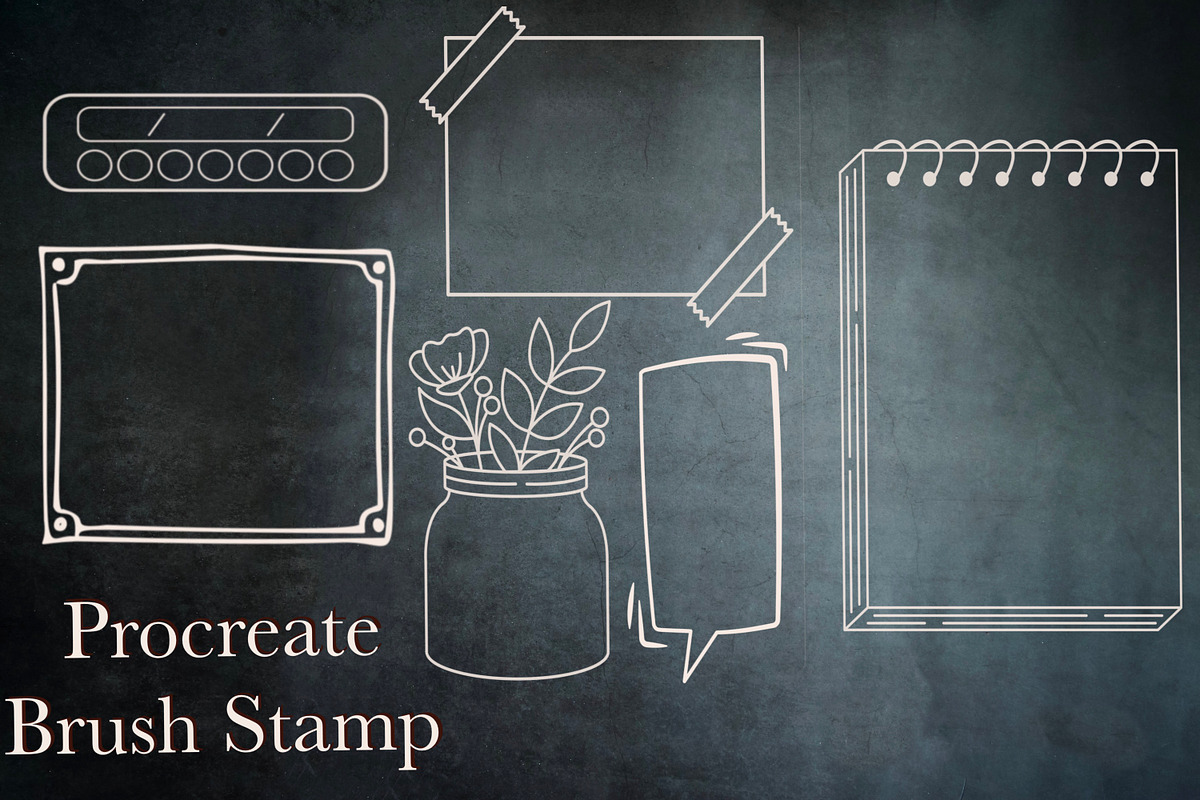 Build Design Digital Planner Template Brush Stamp Procreate