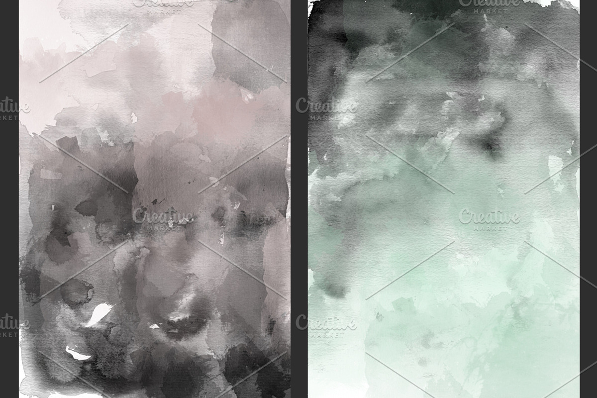 Pastel Ombre Watercolor Backgrounds, a Texture Graphic by M. by mprintly (Photo 2 of 5)