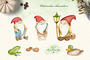 Forest Fairy Tale. Watercolor gnomes, an Illustration by JuliaBadeeva (Thumbnail 5 of 11)