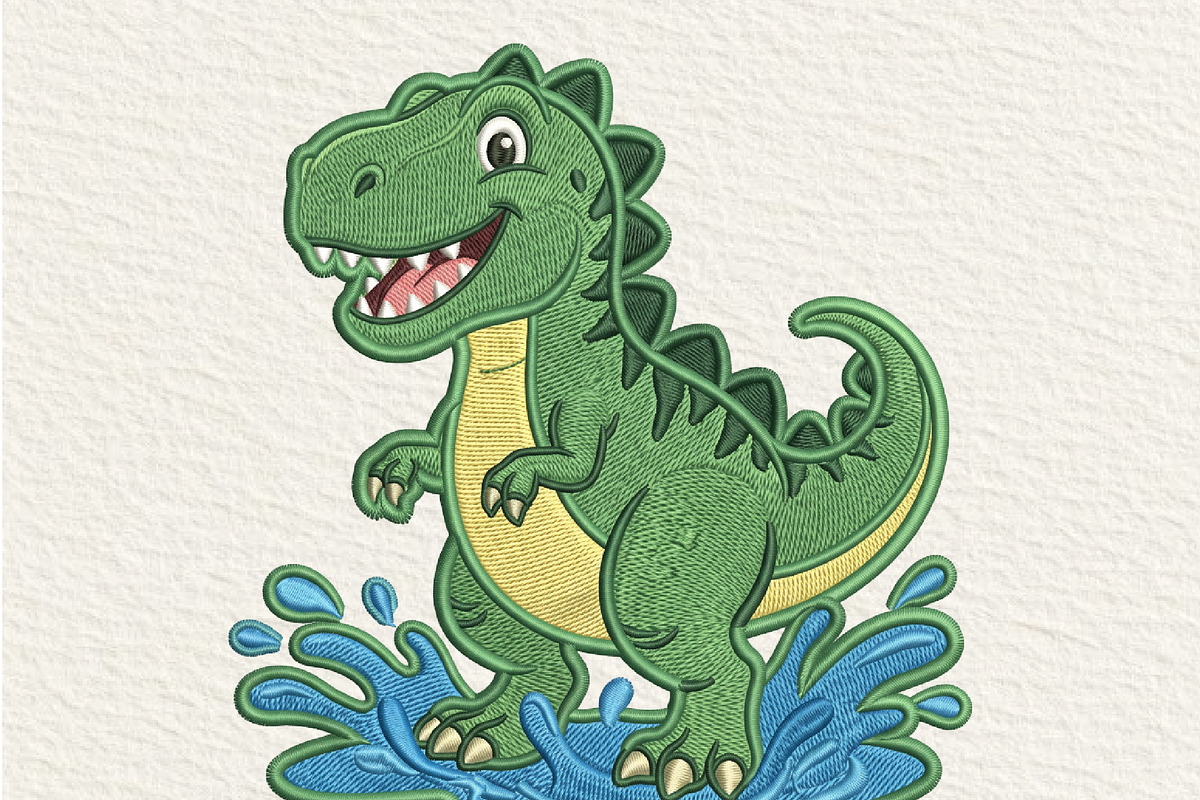 Cute Green Dinosaur PNG, an Object Illustration by DreamCafeArt (Photo 6 of 6)