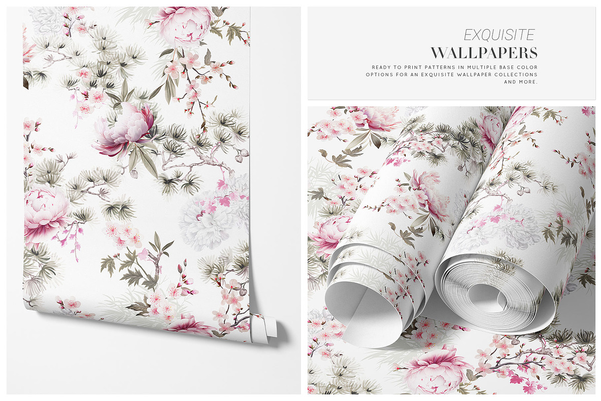 Sakura Whispers, Elegant Luxury!, a Pattern Graphic by TSTUDIO (Photo 6 of 12)