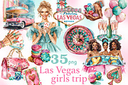 Las Vegas Girls Trip Clipart, a Person Illustration by GlamArtZhanna (Thumbnail 1 of 6)