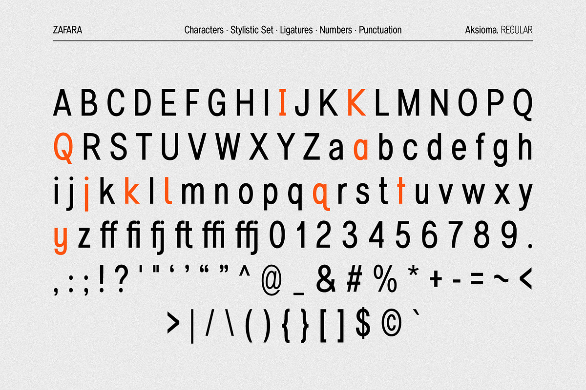 Aksioma - Condensed sans serif, a Sans Serif Font by Zafara Studios (Photo 4 of 8)