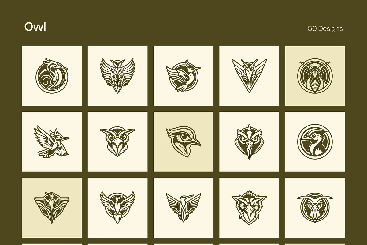 1500 Bird Logo Art Set, a Solid Icon by Creative Stall (Photo 28 of 38)