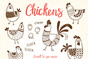 Keep Chicken - Design Set, an Animal Illustration by Baksiabat (Thumbnail 2 of 5)