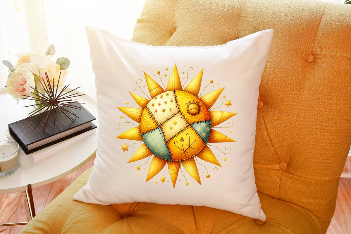 Yellow Patchwork Summer Clipart, an Illustration by Sublimation Artist (Photo 6 of 6)
