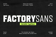 Factory Sans – Modern Sans Typeface