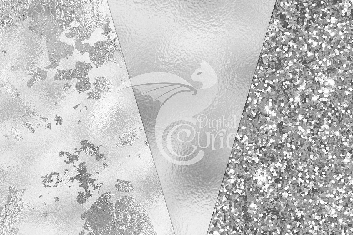 Silver Foil and Glitter Textures, a Texture Graphic by Digital Curio