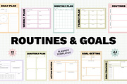 Routines & Goal Planner Set, a Stationery Template by Artflorara (Thumbnail 1 of 9)