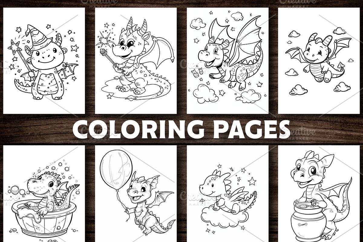 Cute Kawaii Dinosaur Coloring Pages, an Animal Illustration by Design Station (Photo 4 of 5)