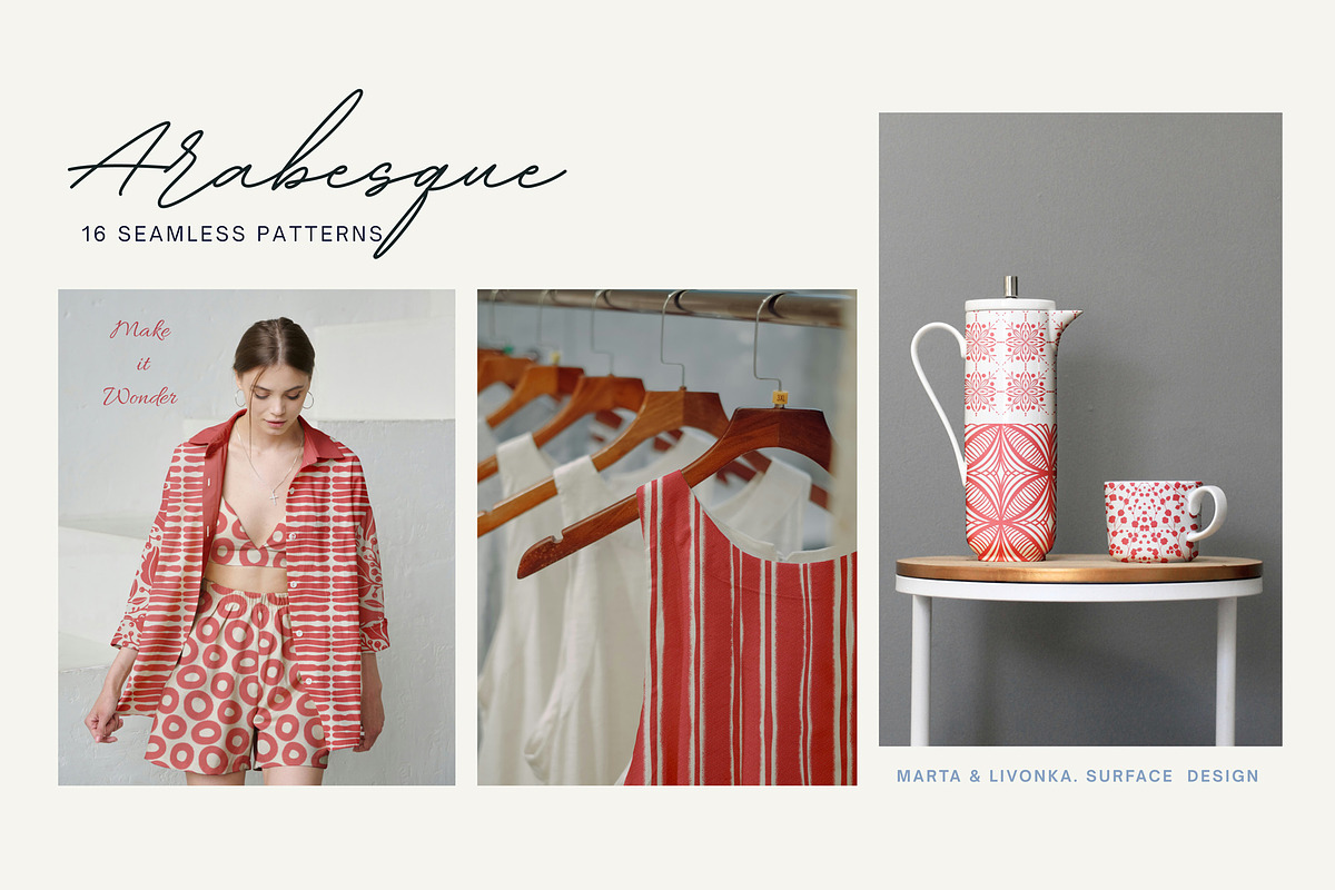 Modern Seamless Patterns Bandle, a Pattern Graphic by Marta & Livonka (Photo 1 of 16)