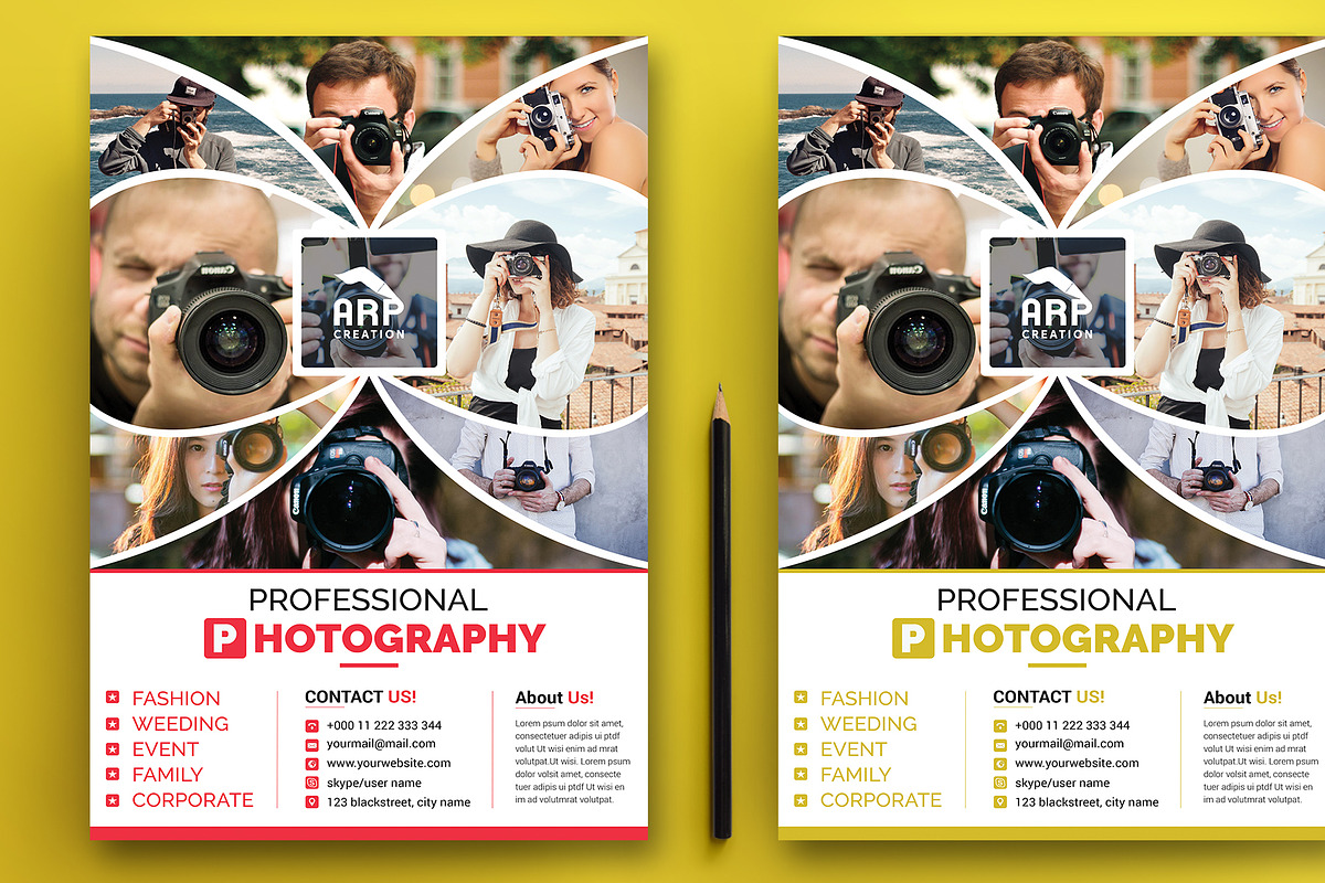 Photography Flyer Template, a Flyer Template by ARP Creation (Photo 4 of 7)